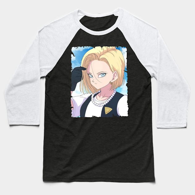 ANDROID 18 MERCH VTG Baseball T-Shirt by kuzza.co